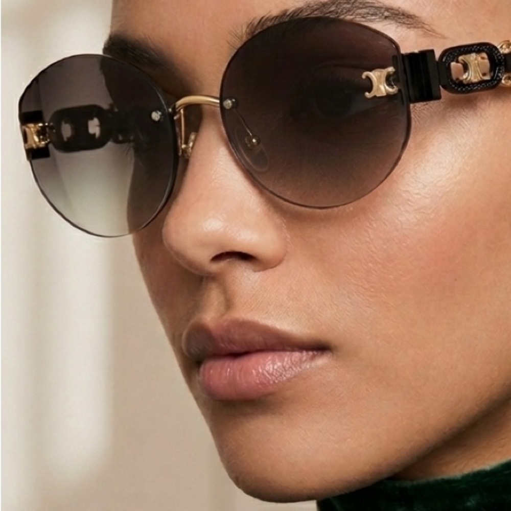 Celine Style Round Gradient Sunglasses